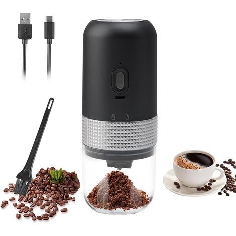 Moulin à Café Électrique Portable Sans Fil, Broyeur Céramique, pour Espresso, Pour Over et French Press (1/5)
