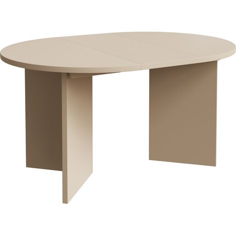 Selsey Ovo – Ausziehbarer Esstisch, rund, 110–190 x 110 cm, Cappuccino