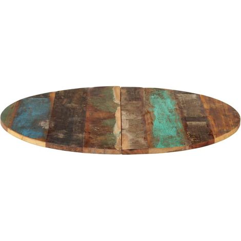 Maison Exclusive - Tischplatte Rund 80 cm 15-16 mm Altholz Massiv (1/5)
