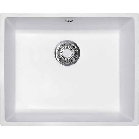 Cuve Domus Tectonite DMD 110-50 - blanc artic - 540 x 440 x 200 mm - sous-meuble 60 cm - vidage manuel - Franke (1/4)