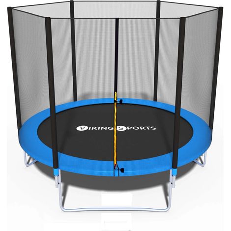 Trampolin - blau - 252 cm - mit Netz - bis 120 KG