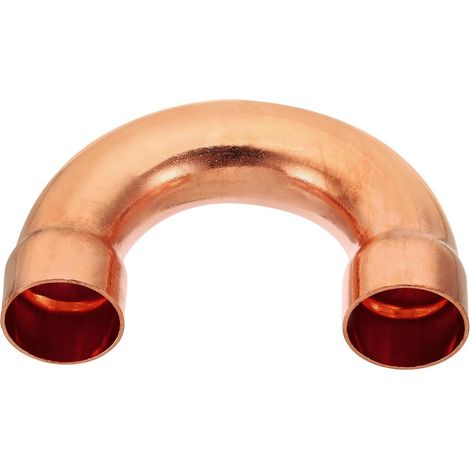 2pcs Raccord Coudé Cuivre pour Tuyaux Gaz, 22mm Tuyau d'Arrosage Durite Essence, Raccords Tuyauterie à Pression HVAC Climatisation Plomberie, Épaisseur 1mm - U Forme 1 Inch (1/5)
