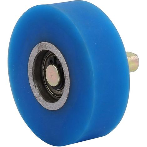 Rouleau en caoutchouc silicone bleu pour machine à revêtement, axe 10 mm diamètre 60 x 20