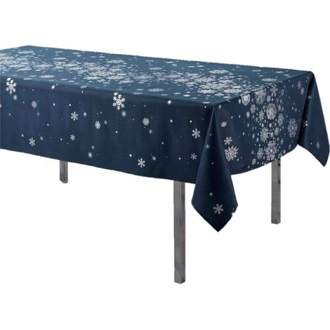 Nappe rectangulaire antitache et infroissable FLOCONS (1/5)