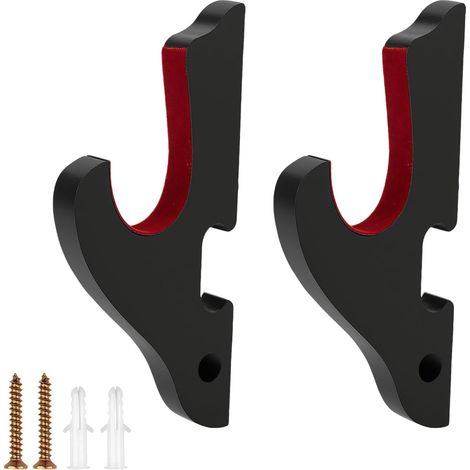 Support Mural Katana Lot de 2 Katana Rembourré Support Sabre Crochets Ajustables pour Tanto Rapier Light Saber Samurai Sword Cosplay Blade Tanjirou Demon Slayer Weapon Rack (1/5)