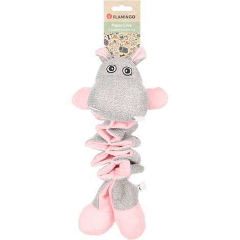 Jouet Hippopotame Rose Filsy 34 cm pour Chiot - Flamingo (1/4)