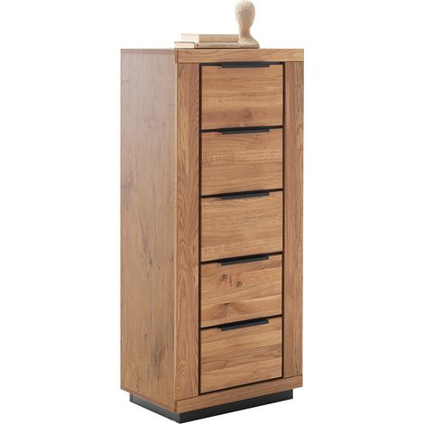 Schubladenkommode, 142 cm hoch, in Eiche teilmassiv GIUSTINO-06 (1/5)