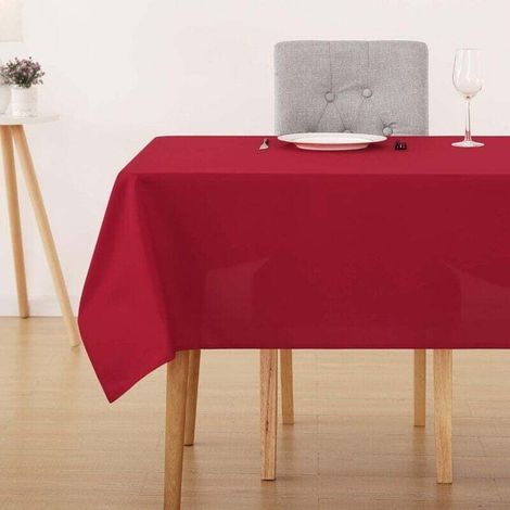 MUMU Soft Waterproof Stain Resistant Dining Tablecloth 120x120cm Red (1/3)