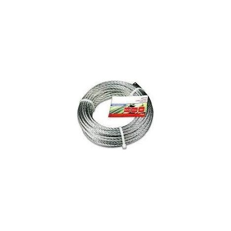 CABLE ACERO SIRGA 6X7+1 - 5MM ACERO GALVANIZADO - BRINOX