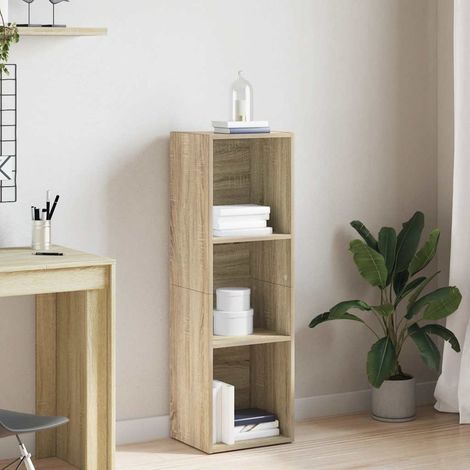 Bibliothèque/Meuble TV Étagère de Rangement - pour Bureau Salon Chambre Cuisine Chêne sonoma 36 x 30 x 114 cm Aggloméré BV964255 - BonneVie (1/5)