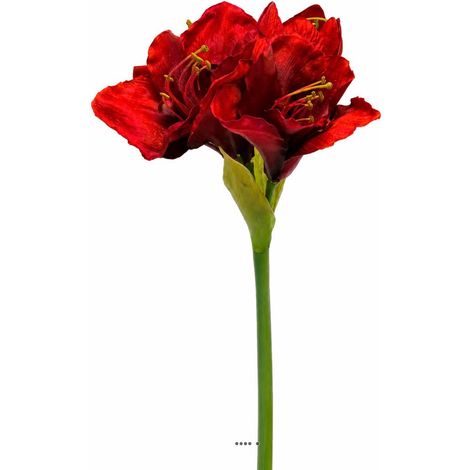 Amaryllis artificiel H 65 cm Superbe Rouge - couleur: Rouge