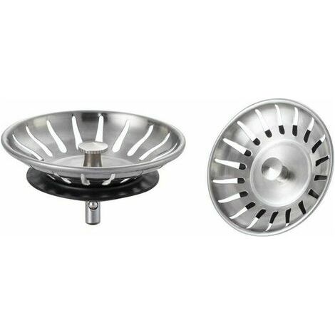 Tappi per lavello da cucina in acciaio inossidabile Filtro per lavello da cucina universale Tappo per lavello con 18 slot Griglia per lavello da cucina anti-bloccaggio Cestello per lavello in acciaio  (1/5)