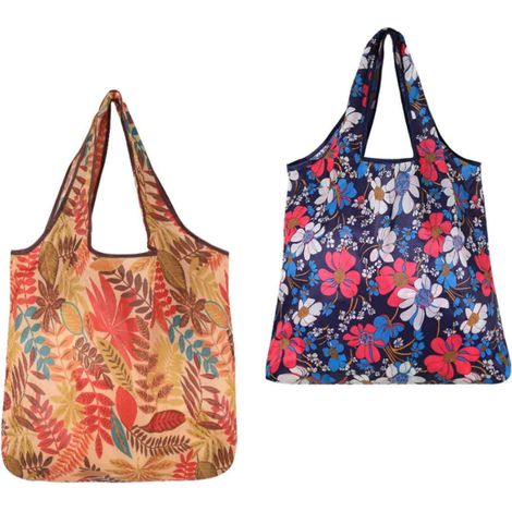 2 sacs fourre-tout portables à fleurs (1/5)