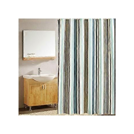Duschvorhang 200 x 240 cm (B x H), schimmelresistent, antibakteriell, wasserabweisend, mit Futter, aus weichem Polyestergewebe, für Badewanne (1/5)