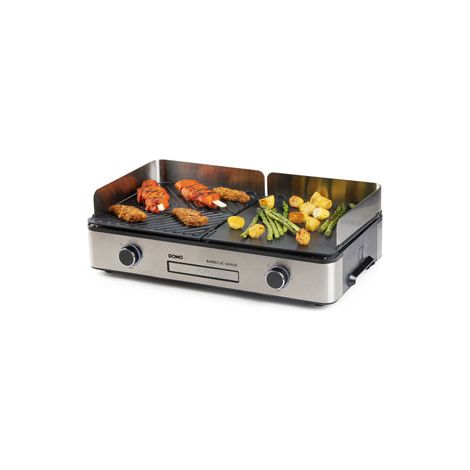 Grill de table barbecue 2400W DO9259G – 2 zones de cuisson – Thermostat réglable – Plaques amovibles antiadhésives – Domo (1/5)