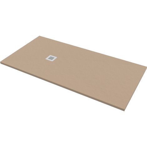 Piatto doccia 90x180 h.2,8 in marmo resina effetto pietra sabbia (1/5)