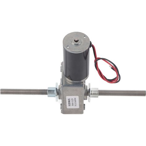 Motoréducteur à vis sans fin à double arbre coaxial filetage M8 droit et gauche avec bride moteur 1280 rapport de réduction 50 (1/5)