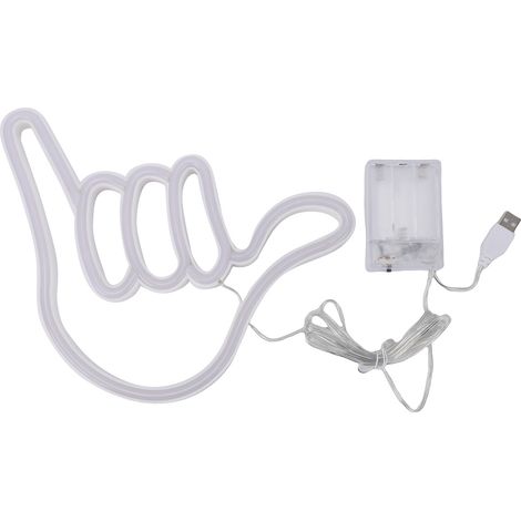 Applique murale néon LED bleue à commande gestuelle avec couleurs clignotantes, idéale pour la décoration de bars, salons, salles de fête, clubs et intérieurs. (1/5)