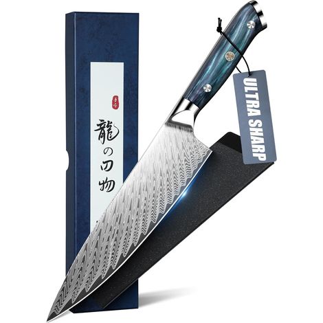 DRAGON RIOT Japanese Chef's Knife 20 cm Stainless Steel (1/5)