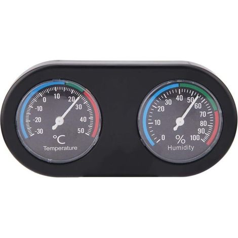 Température mini analogique hygromètre Forme Ronde thermomètre hygromètre for Reptile réservoir (1/5)