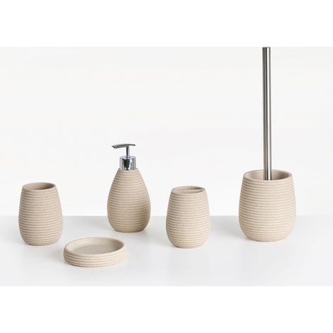 Badaccessoires Set 5-teilig QUILA Hellbeige