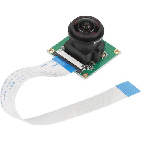 Module caméra haute définition 5 MP grand angle 175° pour Raspberry Pi B 3/2 (1 pièce) (1/5)