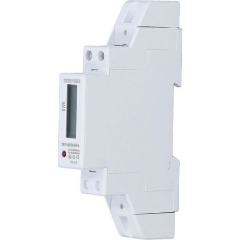 Nannigr Compteur D'énergie monophasé 230 V 5 (50) A 1 P avec écran LCD, Détection Automatique, Voltmètre sur Rail Din, Tension de Puissance, Courant, Fréquence, Mesure des Données (1/5)