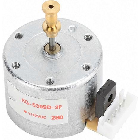 Platine vinyle moteur 12V 3 vitesses 25mm alésage 78 tours/min, moteur à balais pour tourne-disque, pièce remplacement haute performance, compatible lecteur vinyle. (1/5)
