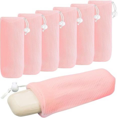 CCYKXA  Set of 5 mesh soap bags for soap bars, exfoliating, foaming, and drying soap holder for the shower (1/5)