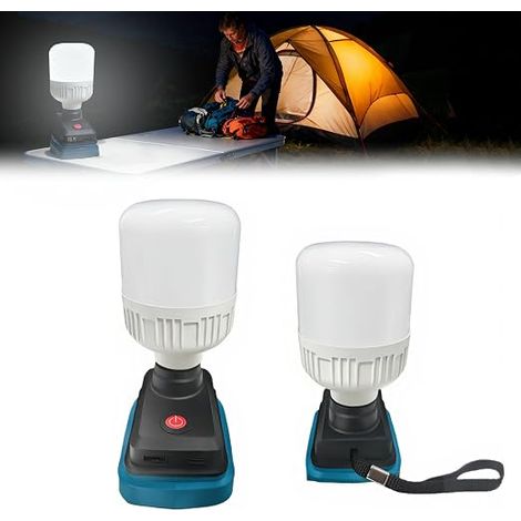 Lampe LED sans fil pour batterie 18 V avec 2 lampes 48 W 4800 lm Projecteur de chantier LED avec USB + type C (1/5)
