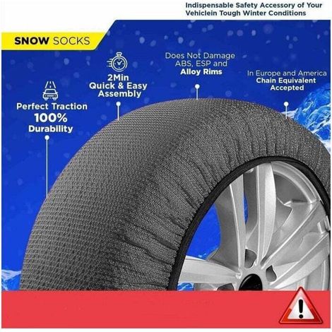Snow Socks For Car Tires Traction Emergency Safe Driving Ice Gel Snow Durable