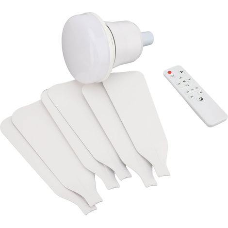 Abnehmbare Deckenventilatorleuchte, E27-Sockel, LED-Fernbedienung, Schraubfassung für Esszimmer und Schlafzimmer, 520 mm. (1/2)