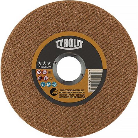 Meule à tronçonner PREMIUM 41 Aluminium - diamètre 125 mm - épaisseur 1,6 mm - A46N-BFP - TYROLIT (1/4)