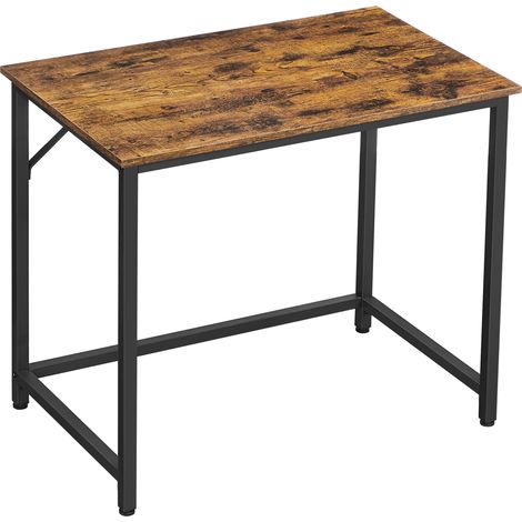 Leobert Schreibtisch Schwarz 80 x 50 cm modernes Loft-Design