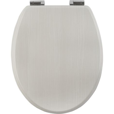 Asiento de inodoro de MDF blanco (1/5)