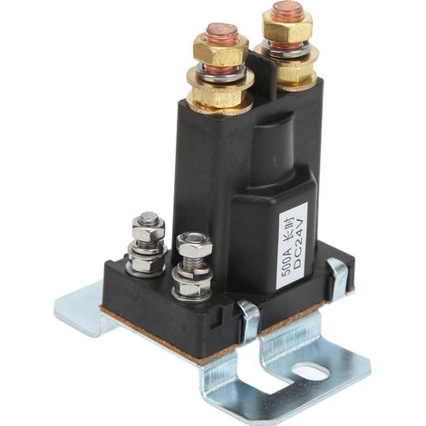 Relais de démarreur 24 V 500 A, cuivre rouge, courant élevé, normalement ouvert, pour chariots élévateurs, ingénierie, automobile, systèmes multi-batteries (1/5)