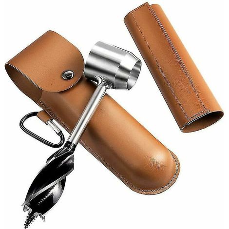 Perceuse à main pour le travail du bois, Perceuse de survie manuelle, Outils de bushcraft à tarière manuelle, Tarière manuelle de camping pour le camping