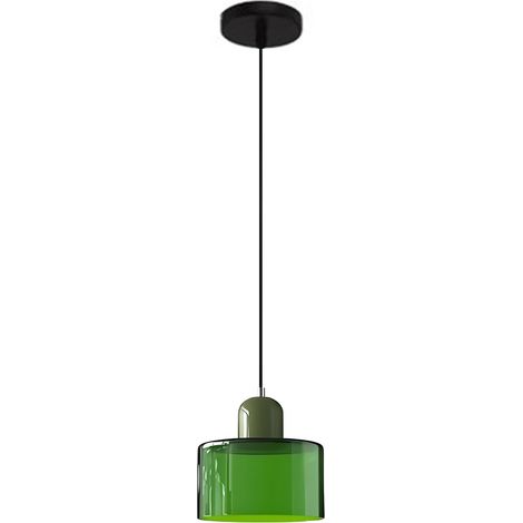 Suspension Verre Coloré Petite Moderne pour Chambre Îlot de Cuisine Salon Couloir Salle à Manger Luminaire (Vert) (1/5)