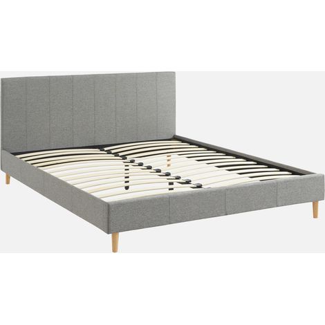 Cama con somier y cabecero 160x200m, acabado en tela