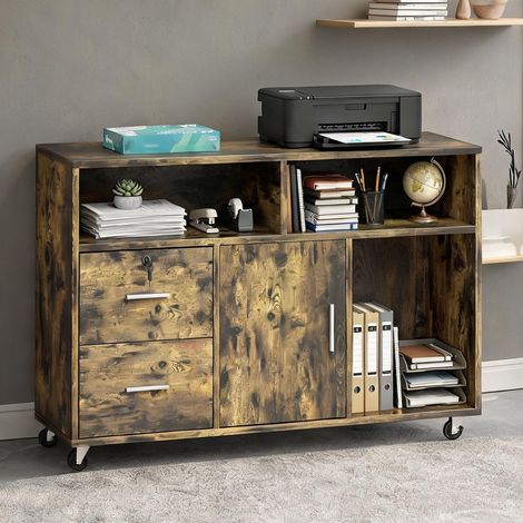 Meuble de rangement de bureau en truciolato 100 x 35 x 65 cm (1/5)