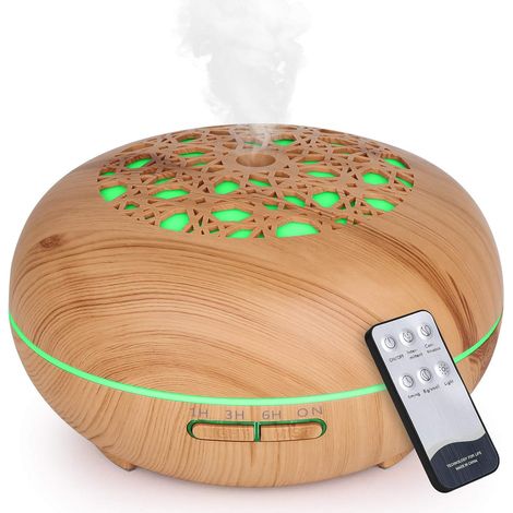 550ML Diffuseur Huiles Essentielles avec Télécommande, Humidificateur Diffuseur D'huile Essentielle Electrique pour Maison, Bureau (1/5)