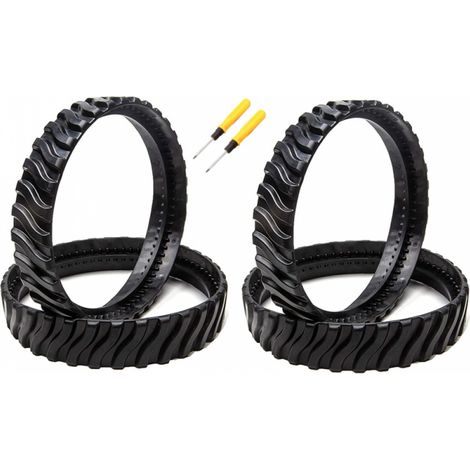 4 pcs chenilles adaptables pour pneus Zodiac MX6 MX8 MX9, Baracuda Robot Nettoyeur de Piscine R0526100 avec 2 tournevis Accessoire pour robot de piscine (1/5)