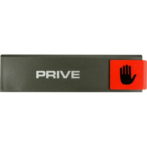 Plaque de porte Privé - Europe design 175x45mm - 4260587