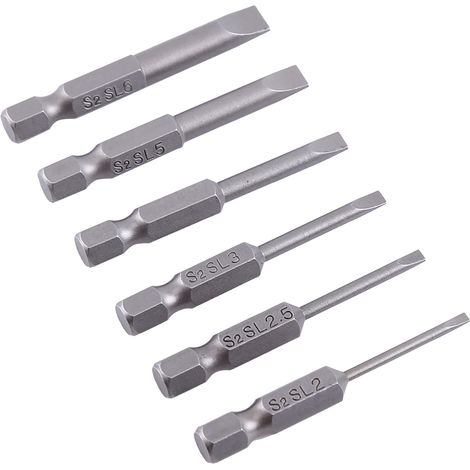 Eosnow Bits de forage de 6 tailles, tige hexagonale, tournevis électriques 50 mm pour remplacer les pièces à air à main (1/5)