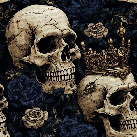 Tela decorativa para exteriores Oxford - Motivo de calavera I DX4297 (1/5)