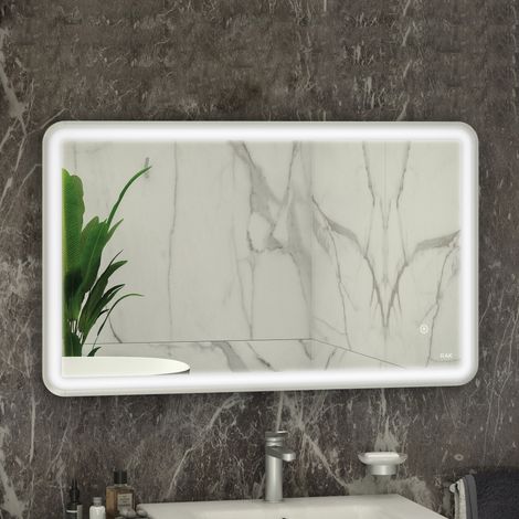 RAK Art Chrome 600mm x 1200mm Soft Illuminated LED Mirror - RAKARTSFCP5004 (1/2)