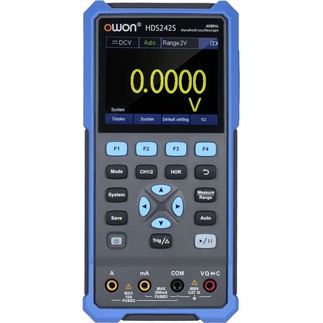 HDS242S, Générateur de Forme D'onde Multimètre D'oscilloscope Portatif 3 en 1, Bande Passante de 40 MHz, Entrée 2 Canaux, Taux de Rafraîchissement de 10 000 Wfms/s, avec Chargement (Prise UE) (1/5)