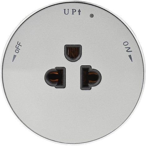 Schienensteckdosen, Stromschienensteckdose, elektrischer mobiler Schienensteckdosenadapter für Büros – rund – US-Stecker 15 A – für Seco-Grey
