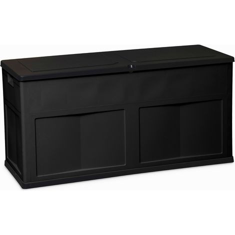 Toomax baule multiuso trend in resina 320lt nero lucchettabile per esterno ed interno