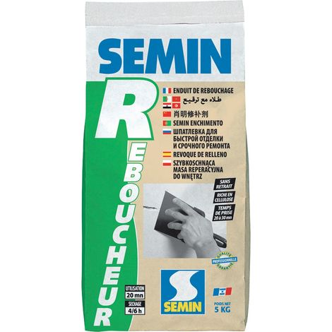 Enduit de rebouchage Semin R - sac 5 kg (1/5)